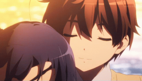 Yuuta Hugs Crying Rikka GIF