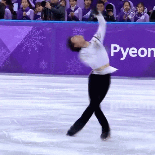 Yuzuru Hanyu Ending Pose Ice Skating  GIF