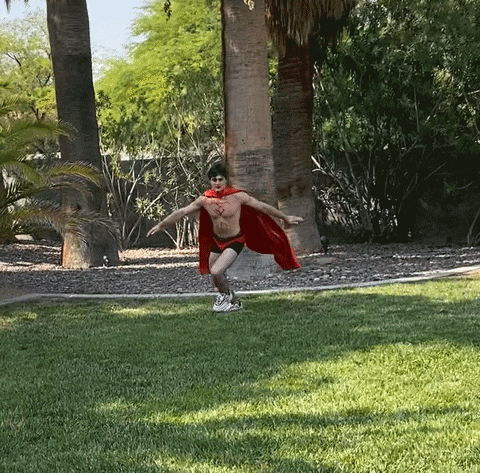 Super Hero Flying High Fail GIF