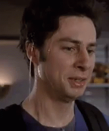 Zach Braff Complaining About Dry Heat GIF