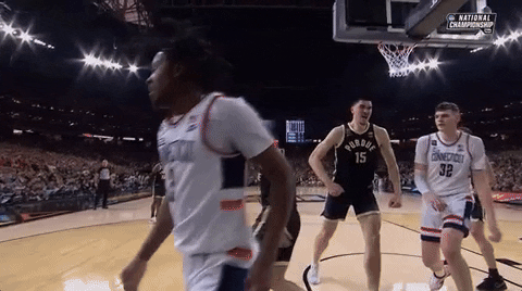 Zach Edey Ecstatic Screaming Purdue GIF