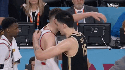 Zach Edey Hugging Opposing Team GIF