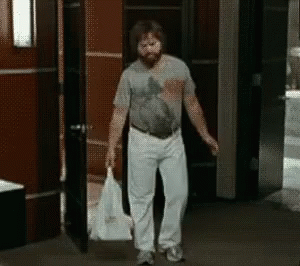 Zach Galifianakis Looking Down The Hang Over GIF