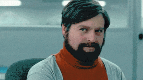Zach Galifianakis Surprised Second Look GIF