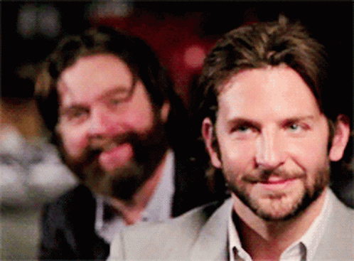 Zach Galifianakis Bradley Cooper Laughing GIF