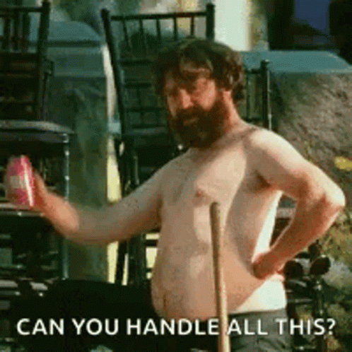 Zach Galifianakis Funny Shirtless Dad Bod GIF