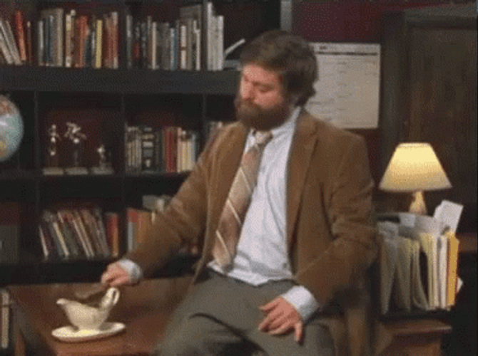 Zach Galifianakis Combing Hair Grooming GIF