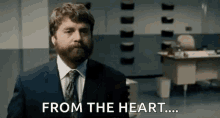 Zach Galifianakis Serious Flipping Off GIF