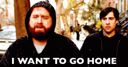 Zach Galigianakis I Wanna Go Home GIF