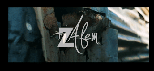 Zafen Sign With Broken Metal Background