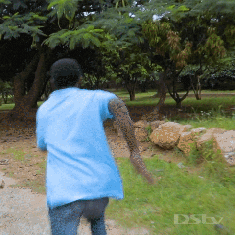 Zambia Citizen Running In The Wild GIF