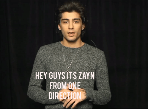 Zayn from One Direction Says Hey Guys