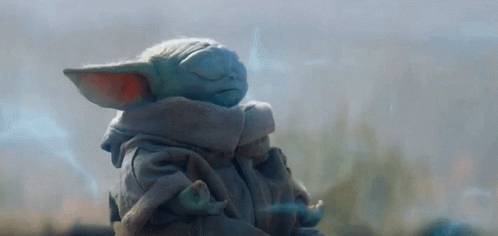 Zen Baby Yoda Meditating GIF