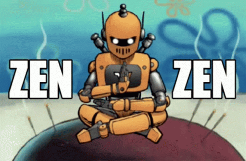 Zen Crypto Robots Meditation GIF