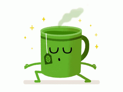 Zen Relax Tea Cup And Bag Emojis GIF