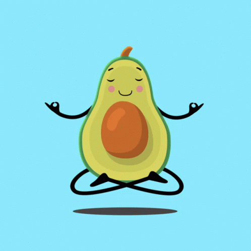 Zen Avocado Meditating GIF