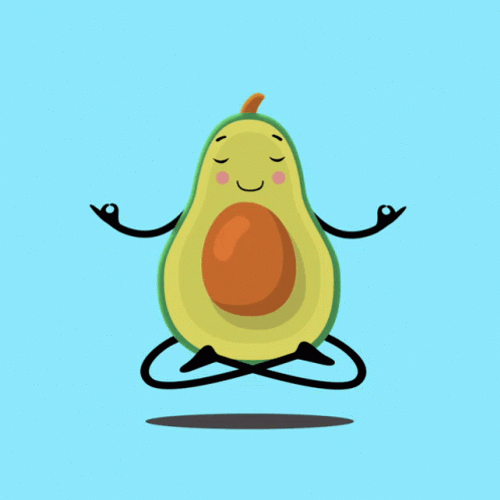 Zen Avocado Meditating GIF