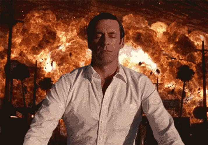 Zen Fire Mad Men Meditation GIF