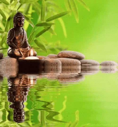 Zen Lord Buddha And Nature 3D GIF