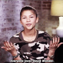 Zendaya Loves Stevie Wonder GIF