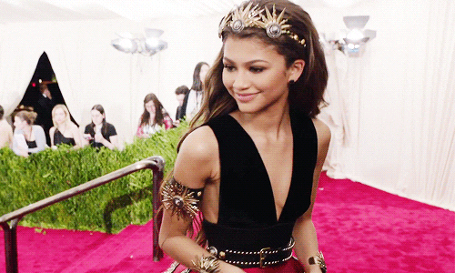 Zendaya Wearing Black Dress GIF