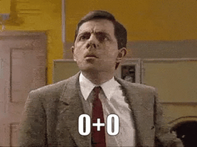 Zero Plus Zero With Mr Bean GIF