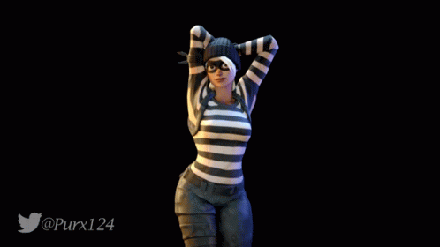 Striped Girl Fortnite Zero Two Dance GIF