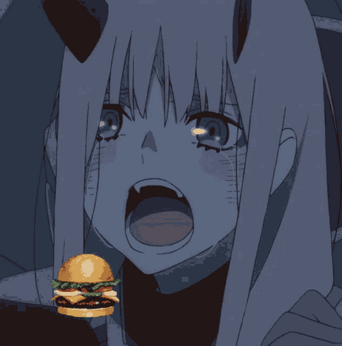 Zero Two Hamburger GIF