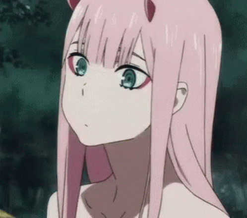Zero Two Pink Hair Horns Green Eyes Darling In The Franxx GIF