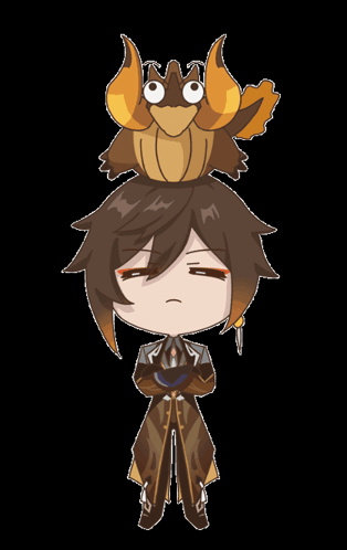 Zhongli Genshin Impact Chubby Dragon GIF