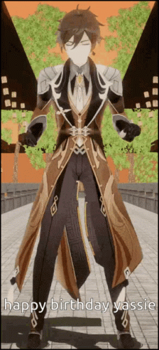 Zhongli Happy Birthday Yassie GIF