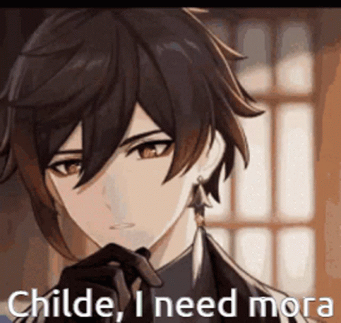 Zhongli Saying Childe Need Mora GIF