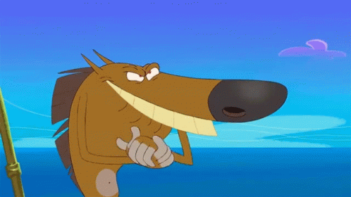 Zig Running Hands Together GIF