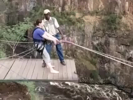 Zimbabwe Cliff Jump Victoria Falls GIF