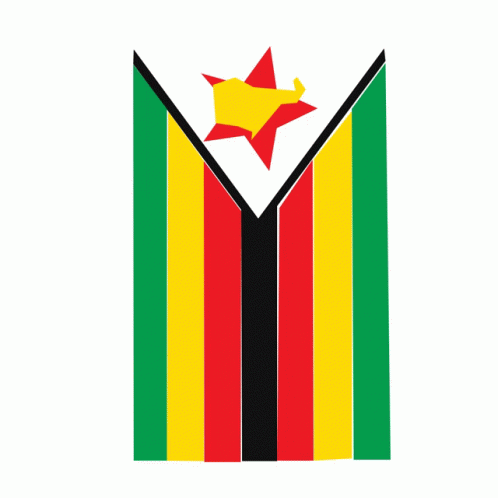 Zimbabwe Flag Polygon Art GIF