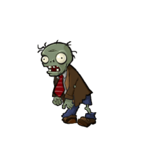 Zombie in Brown Jacket and Red Tie
