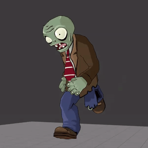 Zombie in Brown Jacket and Tie