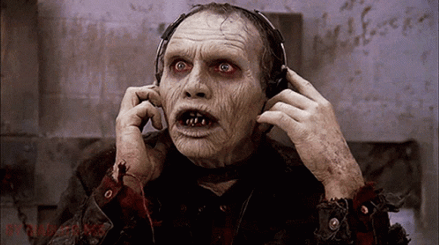 Zombie Listening To Music GIF 