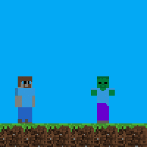 Zombie Minecraft Dead Gif GIF