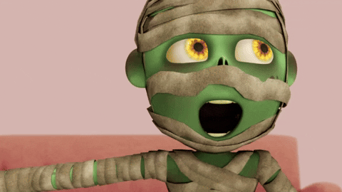 Zombie Mummy Smiling GIF