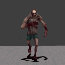 Zombie Walking On Floor GIF