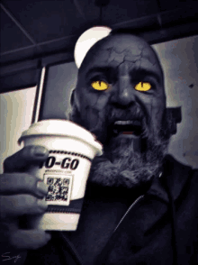 Zombie With Coffee GIF