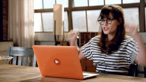 Zooey Deschanel Happy Happy Joy Joy GIF