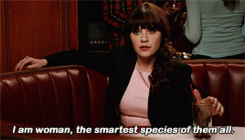Zooey Deschanel I Am Woman The Smartest Clever Girl GIF