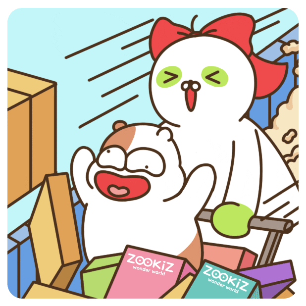 Zookis Characters Getting Products On Sale GIF