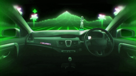 Zoom Background 90s Driving GIF