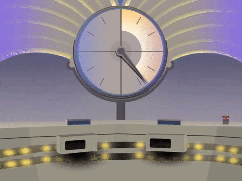 Zoom-in Clock GIF