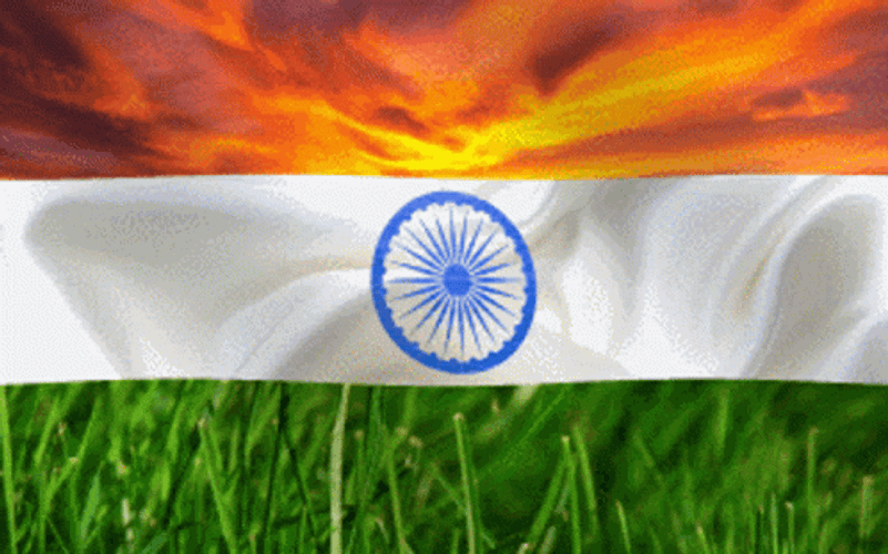 Zoom In Indian Flag GIF