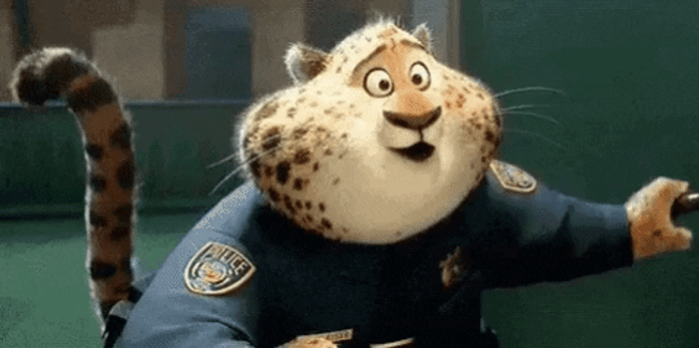 Zootopia Cheetah Officer Clawhauser GIF