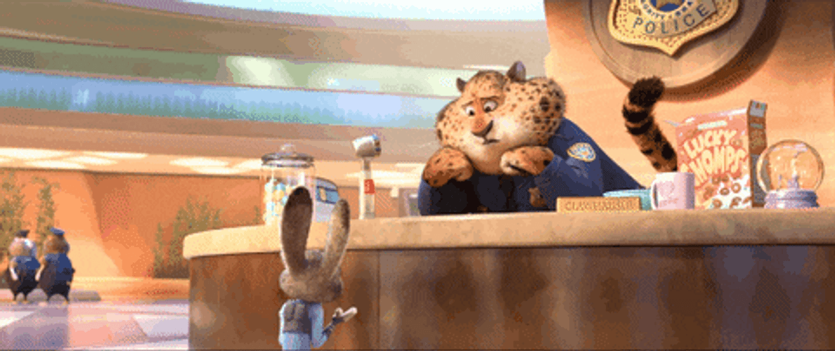 Zootopia Clawhauser Shocked Reaction GIF